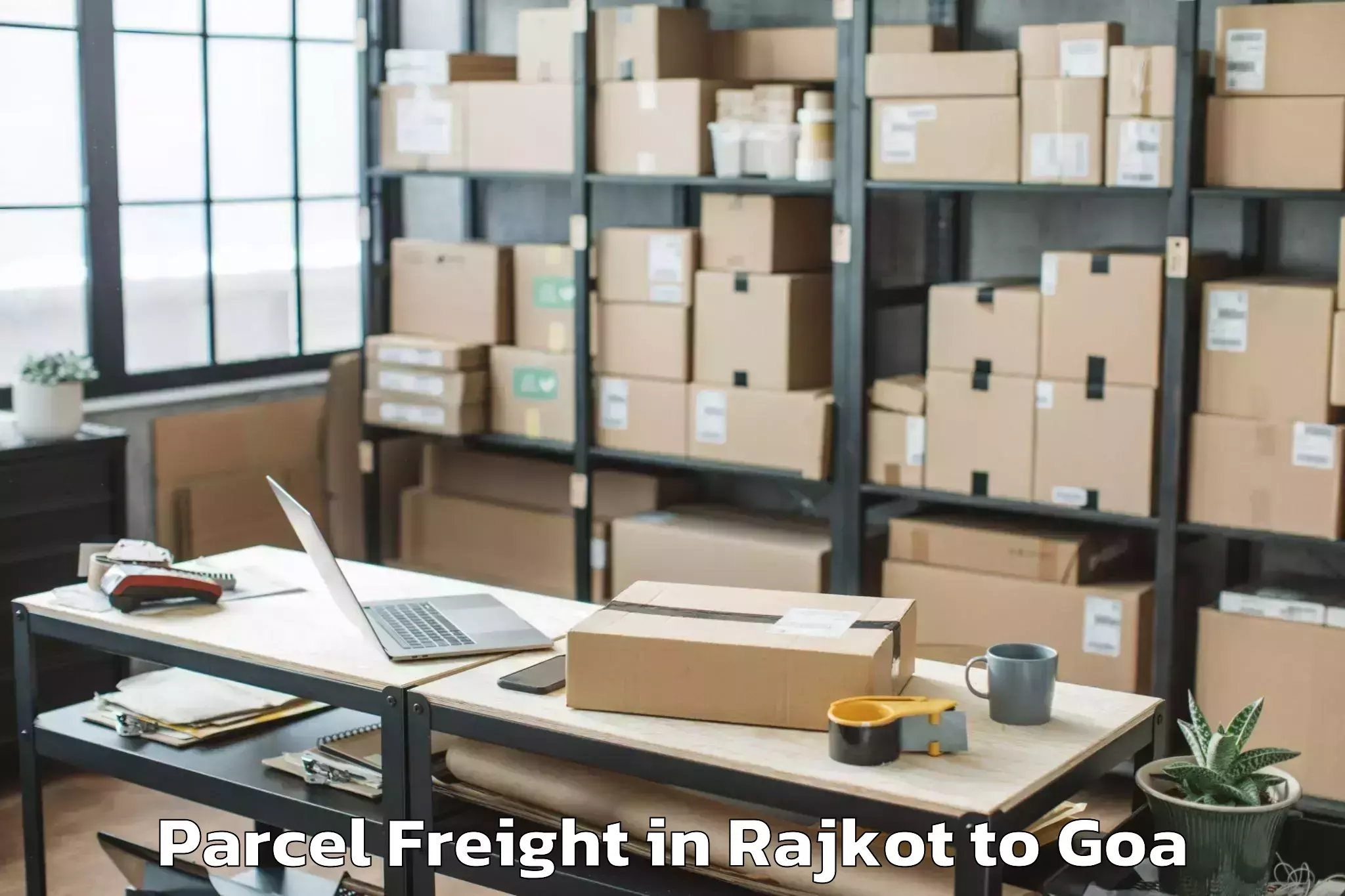 Quality Rajkot to Aldona Parcel Freight